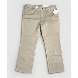 Croft & Barrow Size 18S Women's Khaki Jeans Classic Fit Secretly Slimming NWT